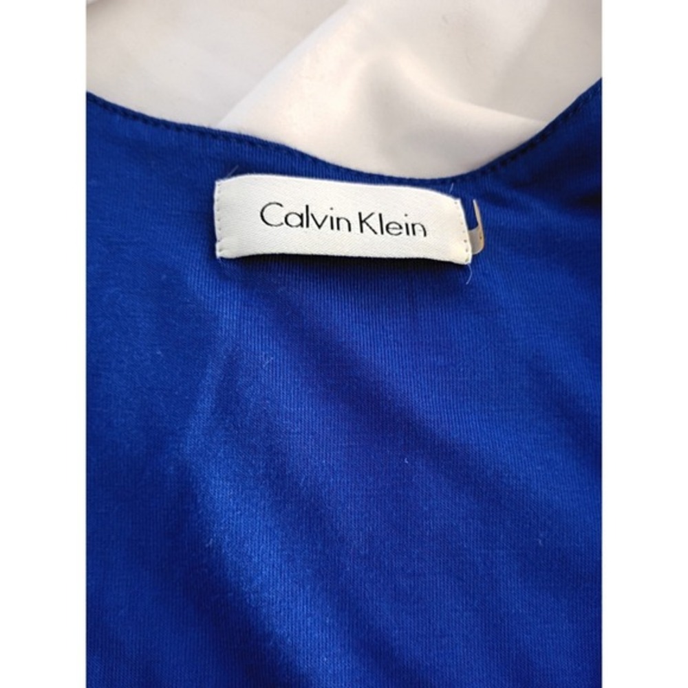 Calvin Klein Colorblock Maxi Dress Blue Red Black Sleeveless NWT 6/Small Bold - Picture 3 of 10